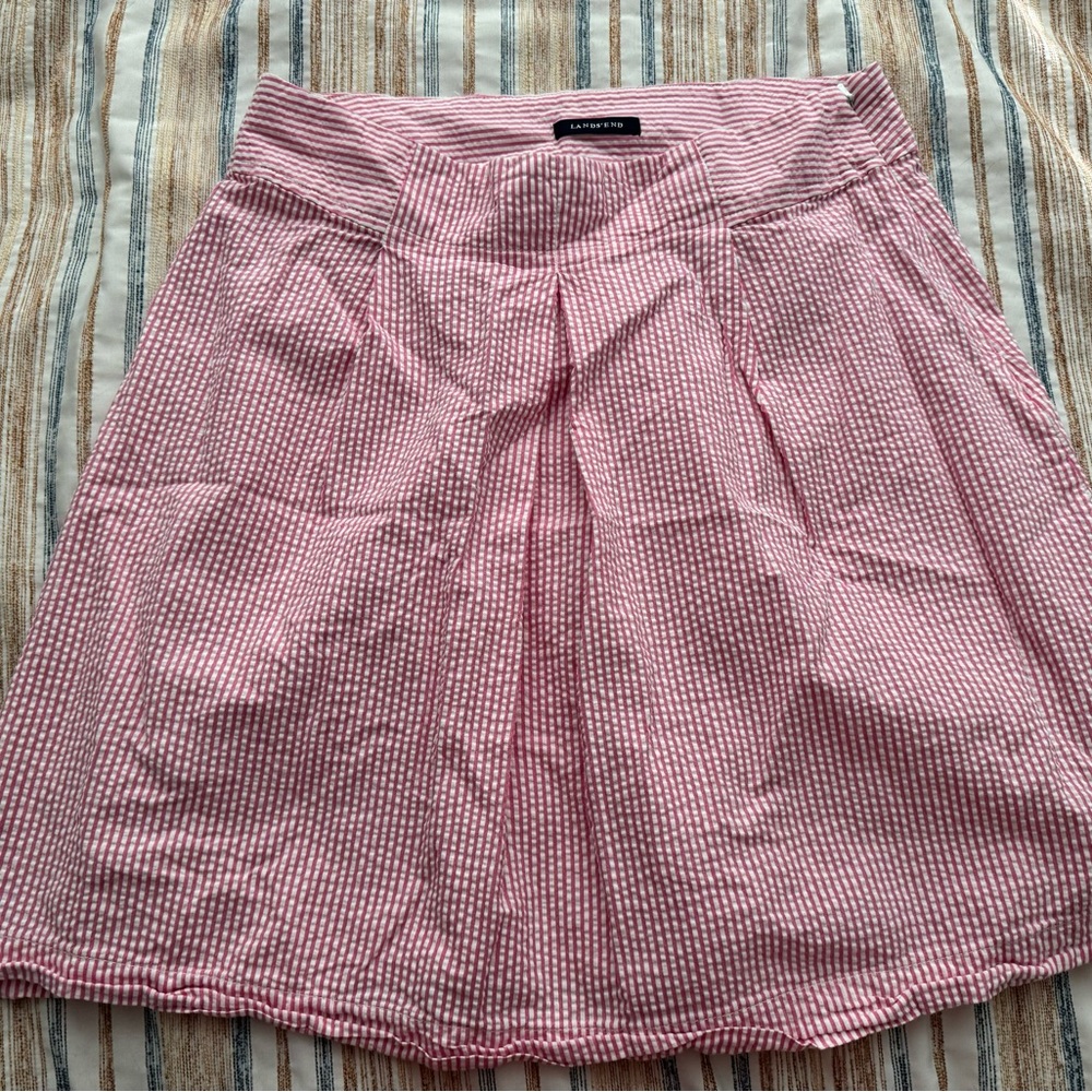 lands’ end popcorn pink skirt